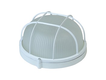 Светильник круг/белый/решетка 100Вт, IP54 (НБП 03-100-002) Юпитер