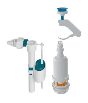 Арматура для смывного бачка с клапаном боковой подачи, AV Engineering