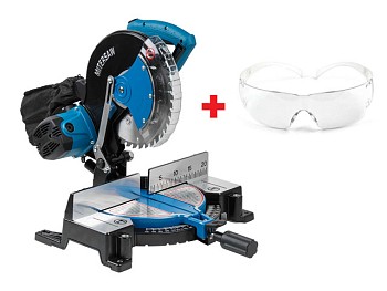 Торцовочная пила BULL CM 2501 в кор.+АКЦИЯ! (Очки открытые 3М 201 Securefit прозрачные PC в подарок)