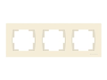 Рамка 3-ая горизонтальная кремовая, RITA, MUTLUSAN