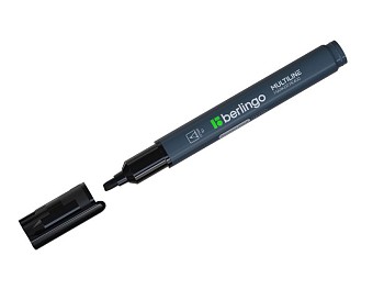 Маркер промышл. перманентный черный BERLINGO MULTILINE PE400