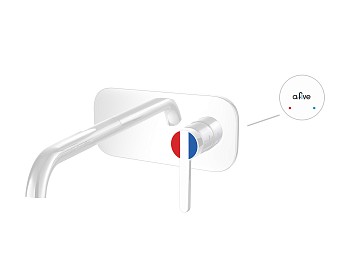 Смеситель для ванны (Lt) D35, серия Lotus белый, a-five