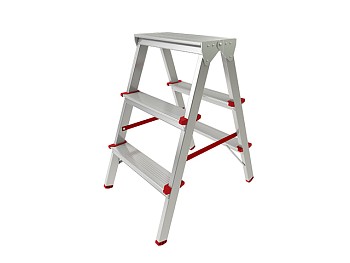 Лестница-стремянка алюм. двухсторонняя 70 см 3 ступ. 2,5кг PRO STARTUL (ST9941-03)