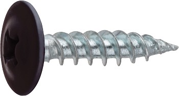 Саморез 4.2х19 мм с прессшайбой, цинк, острый, RAL 8017 (50 шт в зип-локе) STARFIX