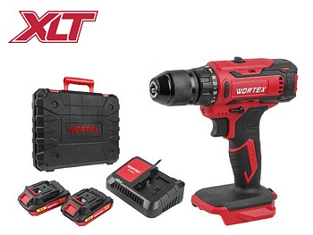 Аккум. дрель-шуруповерт WORTEX BD 1820-1 Li в чем. ALL1 XLT 18 В, 30 Н*м, 2х2 А*ч, БЗП(мет.) 13 мм