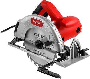 Циркулярная пила WORTEX CS 1865 в кор. 1400 Вт, 185 мм, пропил до 65 мм, алюм. подошва