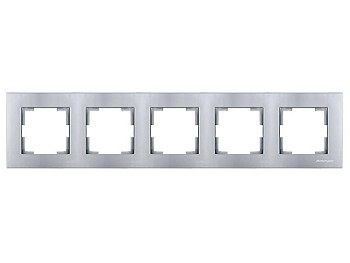 Рамка 5-ая горизонтальная серебро, RITA, MUTLUSAN