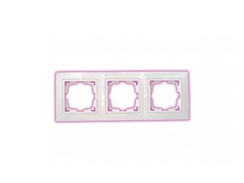 Рамка 3-местная белая, Уют, Bylectrica