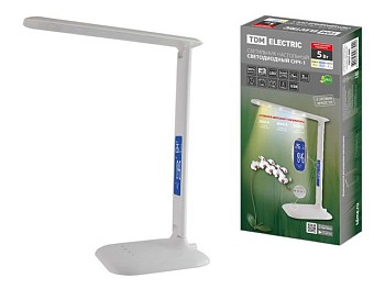 Светильник светодиодный настольный СНЧ-1, сенсор-диммер, 5 Вт, 100-240 В, 2800-5500 К, белый TDM