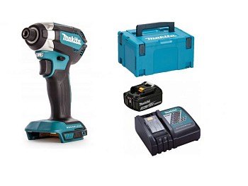 Аккум. шуруповерт MAKITA LXT DTD 153 Z MAKPAC + АКЦИЯ (1 аккумулятор, зарядное)