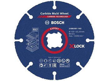 Круг отрезной 125х2.5x22.2 мм дерево, пластик, гипсокартон X-LOCK Carbide BOSCH