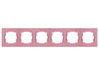 Рамка 6-ая горизонтальная розовая, RITA, MUTLUSAN
