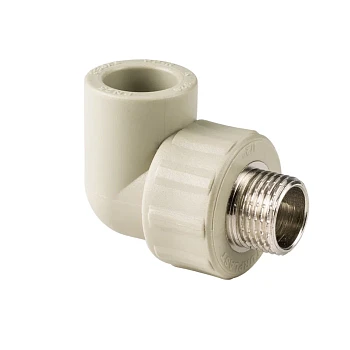 Колено ПП комб. нар. 25х1/2", сер. РТП