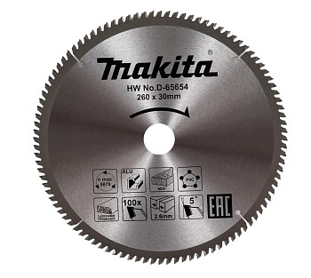 Диск пильный универсальный STANDART 260X30X2.6X100T MAKITA