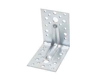 Уголок крепежный усиленный 65х90х90 мм  1.8 мм белый цинк STARFIX