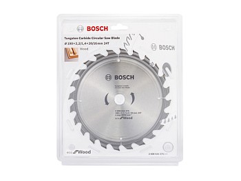 Диск пильный 190х20 мм 24 зуб. по дереву ECO WOOD BOSCH