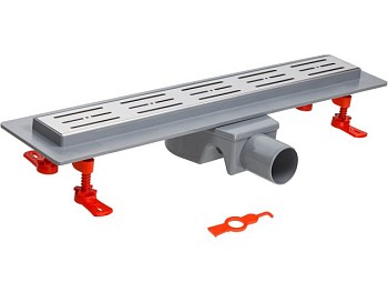 Сливной трап горизонтальный D 50, реш. нерж., сухой затвор, 63х500мм, AV Engineering