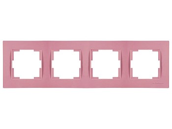 Рамка 4-ая горизонтальная розовая, RITA, MUTLUSAN