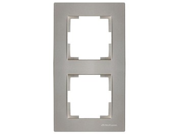 Рамка 2-ая вертикальная титан, RITA, MUTLUSAN