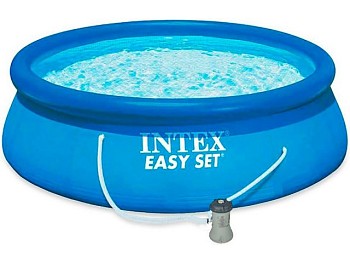 Надувной бассейн Easy Set, 396х84 см + фильтр-насос 220 В, INTEX