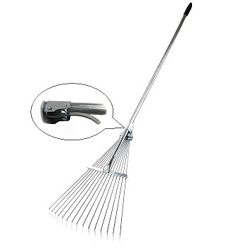 Грабли веерные раздвижные "Лидер"с мет. черенком