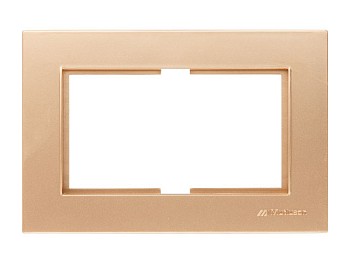 Рамка для 2-ой розетки золото, RITA, MUTLUSAN