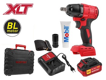 Аккум. ударный гайковерт WORTEX CWR 0318 акб и зу в чем. ALL1 XLT SET 18 В, 310 Н*м, 1/2", 4 А*ч
