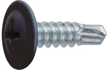 Саморез 4.2х19 мм с прессшайбой, цинк, со сверлом, RAL 8017 (150 шт в пласт. конт.) STARFIX