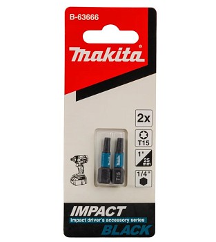 Насадка T15 25 мм Impact Black (2 шт) MAKITA B-63666