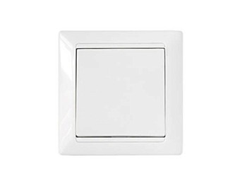 Выключатель 1 клав. с самовозвратом (скрытый, 10А) белый, Стиль, Byletrica