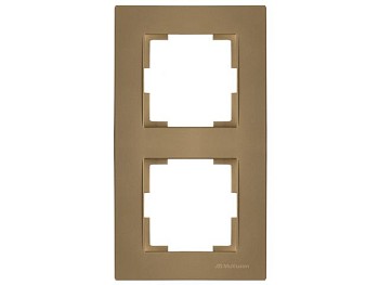 Рамка 2-ая вертикальная золотая, RITA, MUTLUSAN