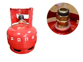 Баллон газовый бытовой 5л с КБ-2 (1-5-2-В)