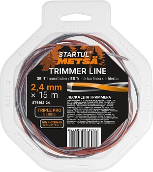 Леска ф 2.4 мм х 15 м витой квадрат сеч. TRIPLE PRO STARTUL METSA
