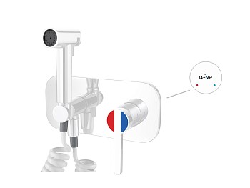 Смеситель для биде (Lt) D35, серия Lotus белый, a-five