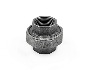 Американка под конус 1 1/2" вн.-вн. чугун черн., AV Engineering