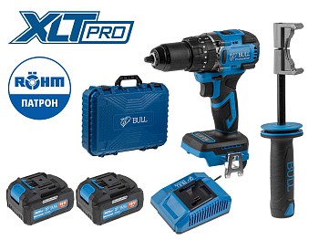 Аккум. дрель-шуруповерт BULL SR 1806 R-series в чем. XLTpro БЕСЩЕТ., Удар., 18 В, 80 Н*м, 2х4 А*ч