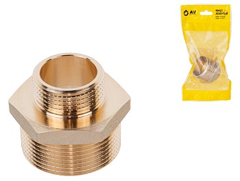 Ниппель ред. 1 1/2" нар. х 1" нар., AV Engineering (инд. упак.)