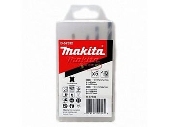 Набор сверл по металлу HSS-TiN, 5 шт. MAKITA