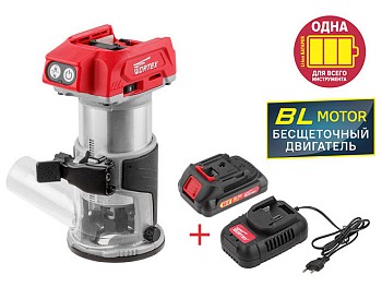 Аккум. фрезер кромочный WORTEX CMM 1835 в кор.+АКЦИЯ! (аккумулятор и зарядное в комплекте)