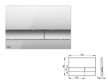 Кнопка для инсталляции (хром-мат), Alcaplast