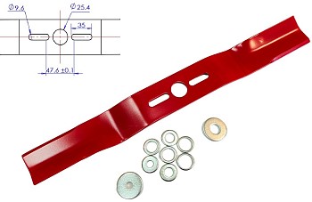 Нож для газонокосилки 53 см изогн. универсальный RIPARTS
