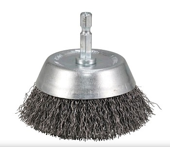 Щетка проволочная чашечная (d75 мм, толщ / пров 0,3 мм / в 1/4" HEX), MAKITA