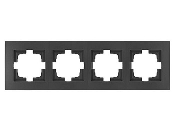 Рамка 4-местная графит, Стиль новый, Bylectrica