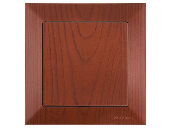Выключатель 1-клав. (скрытый, пруж. зажим) вишня, DARIA, MUTLUSAN