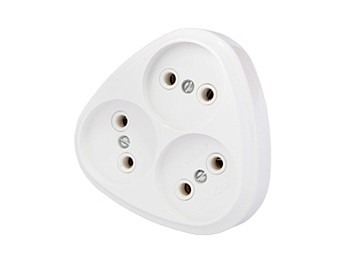 Разветвитель 3-местный (б/з, 16А, 250В) BYLECTRICA