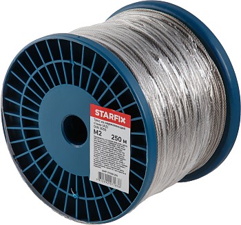 Трос М2 нерж.сталь(А2), DIN 3055 (бухта 250м) STARFIX