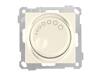 Выключатель поворотный (диммер) (скрытый, без рамки, винт. зажим, 600Вт) кремовый, DARIA, MUTLUSAN