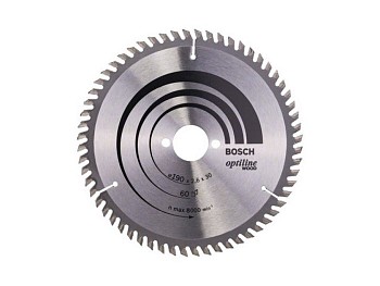 Диск пильный 190х30 мм 60 зуб. по дереву OPTILINE BOSCH