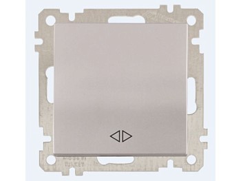 Выключатель промежуточный многопозиционный (скрытый, без рамки, пруж. зажим) серебро, DARIA, MUTLUSA