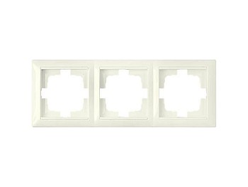 Рамка 3-местная бежевая, Стиль, BYLECTRICA
